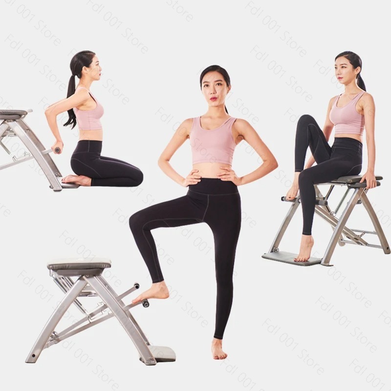 Pilates Yoga Chair - ポータブルピラティスユニバーサルチェア機器ホームヨガフィットネスチェア折りたたみ式多機能ヨガフィットネス機器