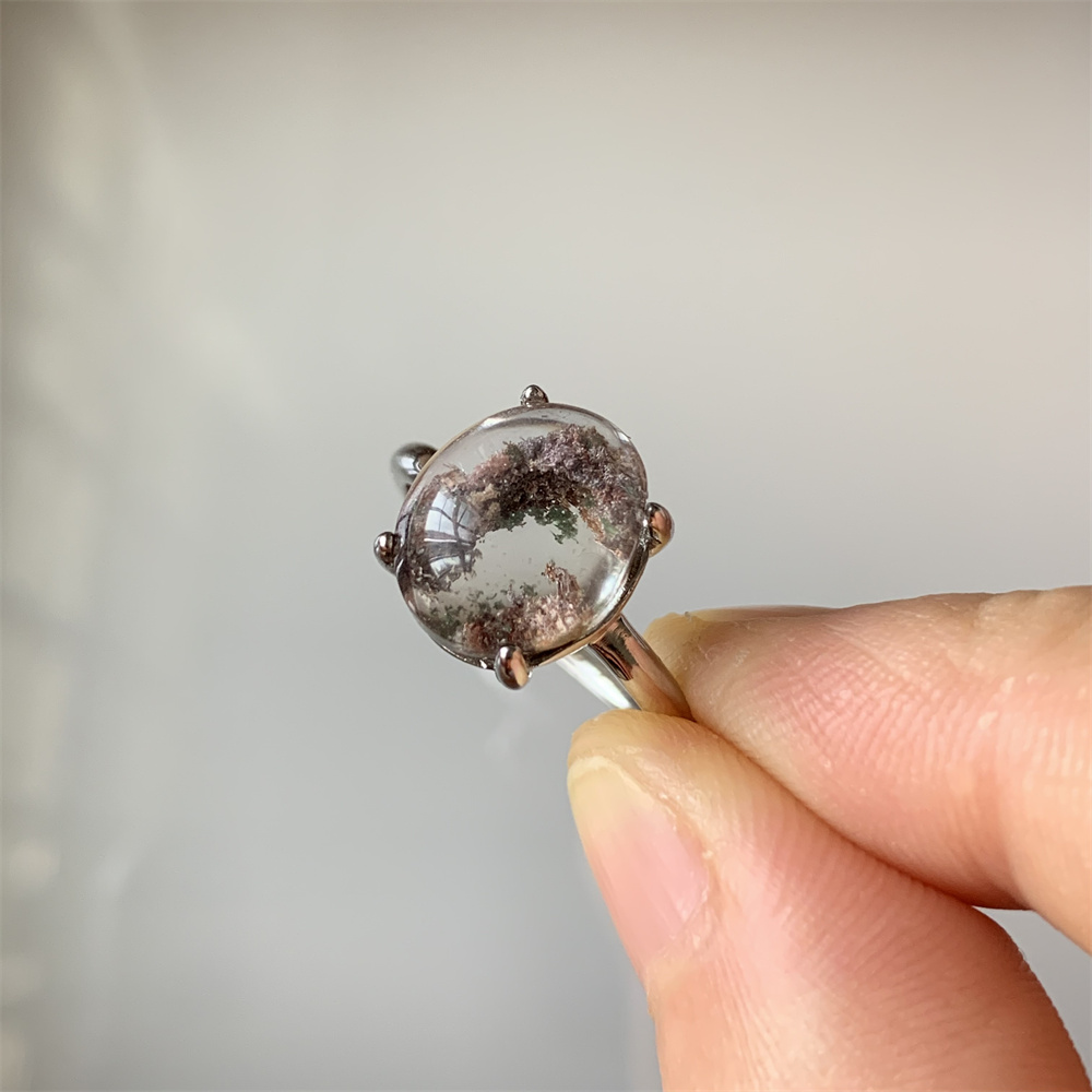 天然ロードライトクォーツ女性リングガーデンクォーツヒーリング - Pilates Ring Magic のレビューと価格