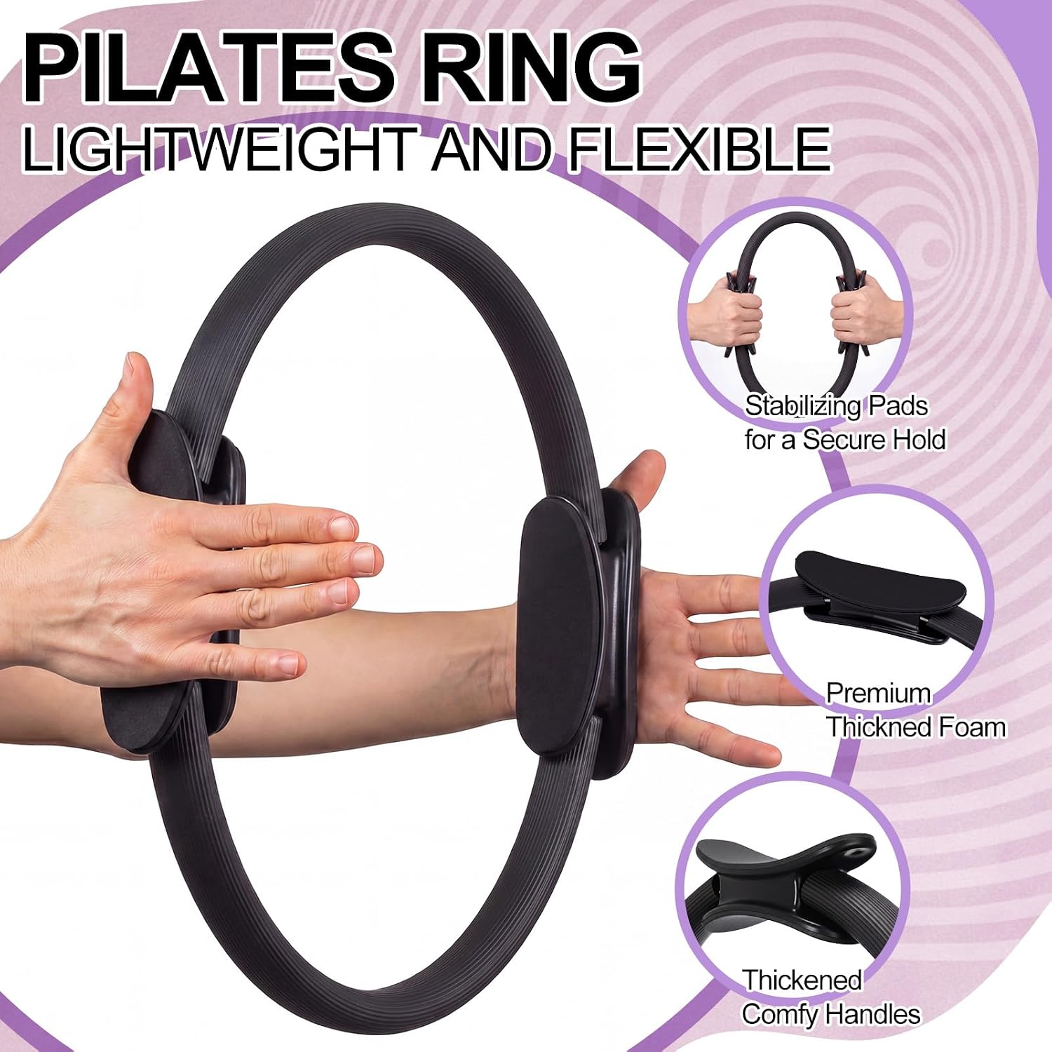 12個入りピラティスリングセット、デュアルサイズマジックサー - Pilates Ring Magic のレビューと価格