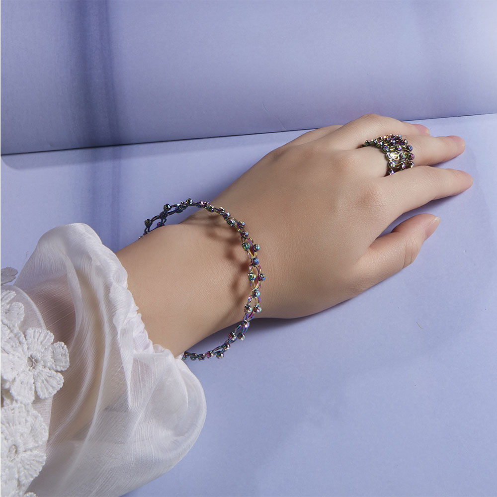1pc クリスタル象嵌マジックストレッチブレスレット 2 i - Pilates Ring Magic のレビューと価格
