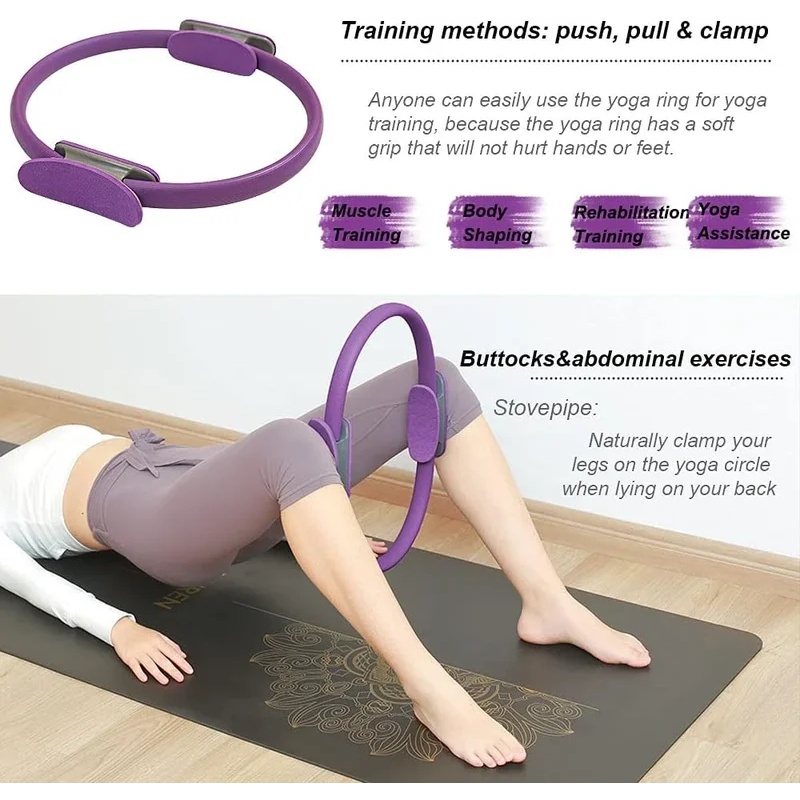 1Pc ノンスリップヨガピラティス抵抗リングフィットネス整形 - Pilates Ring Magic のレビューと価格