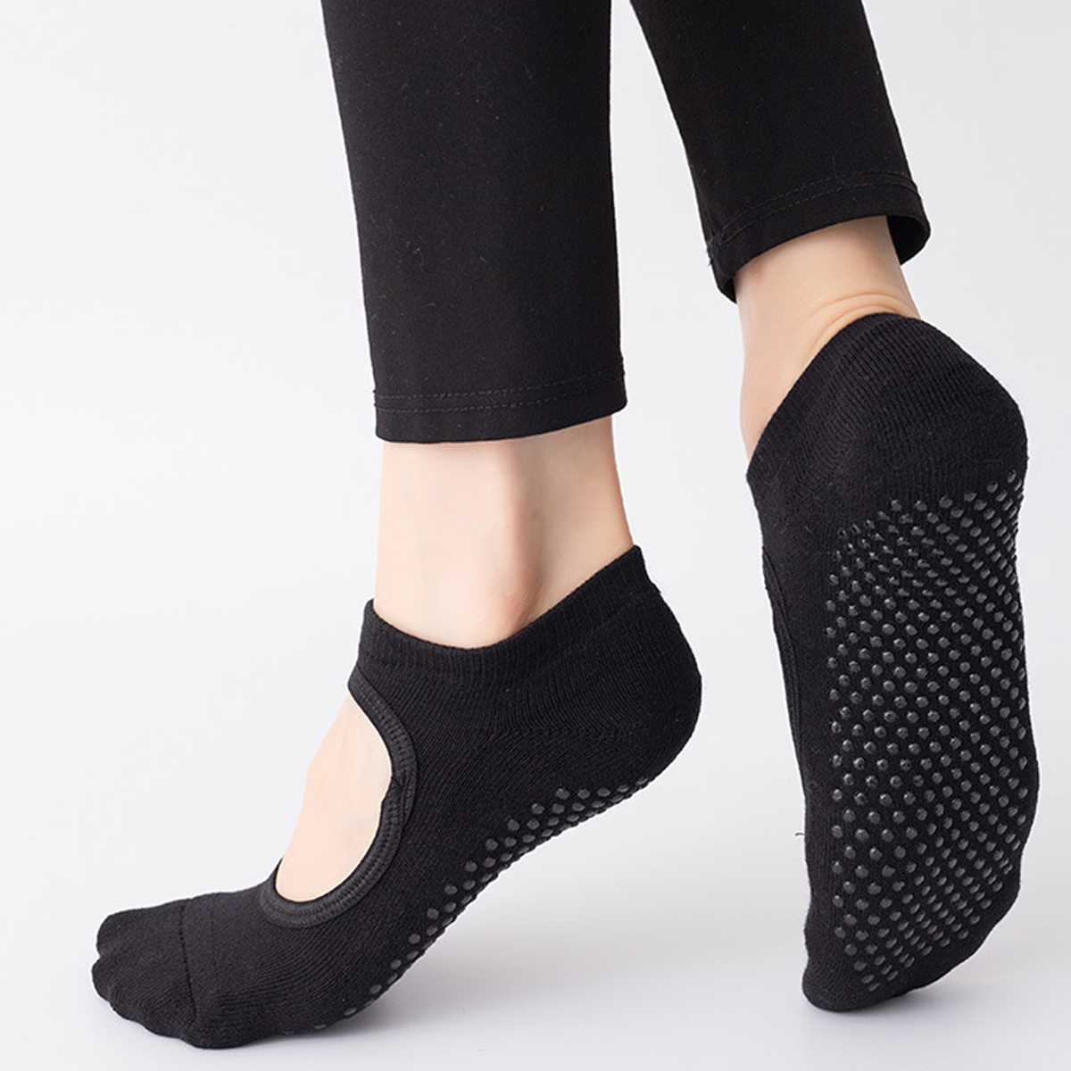 女性用ヨガつま先ソックス 高品質滑り止め五本指ピラティスソッ - Yoga Pilates Girl のレビューと価格