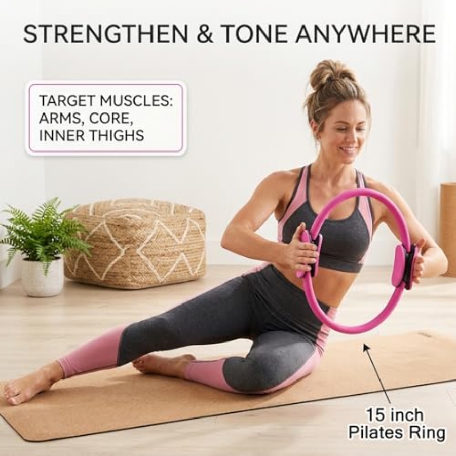 ホームジム用ピラティスリングアクセサリーセット：15インチの - Pilates Ring Magic のレビューと価格