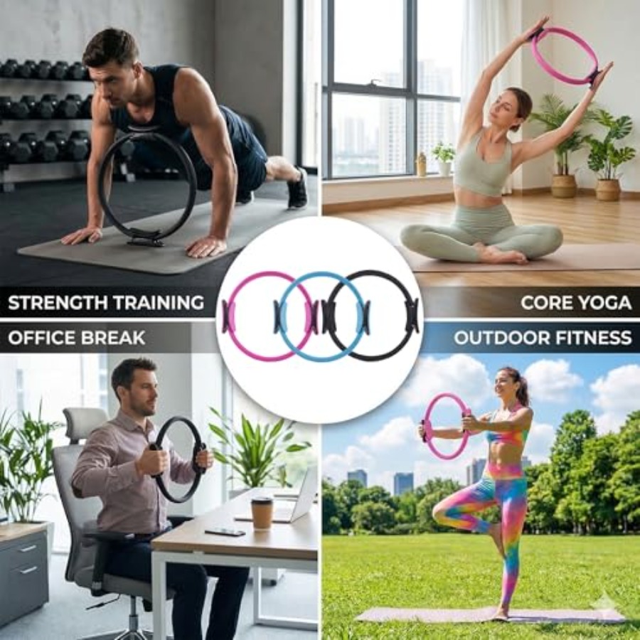 ホームジム用ピラティスリングアクセサリーセット：15インチの - Pilates Ring Magic のレビューと価格