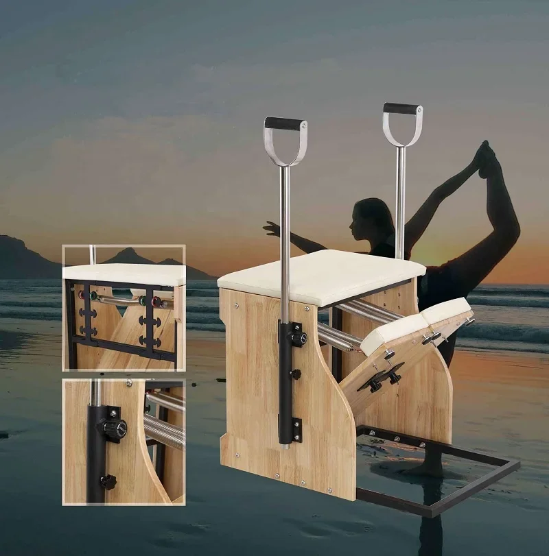 スポーツボディフィットヨガエクササイズオークメープルウッドホ - Pilates Yoga Chair のレビューと価格
