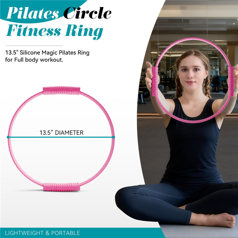 環境に優しいダブルハンドルシリコンヨガリングマジックサークル - Pilates Ring Magic のレビューと価格