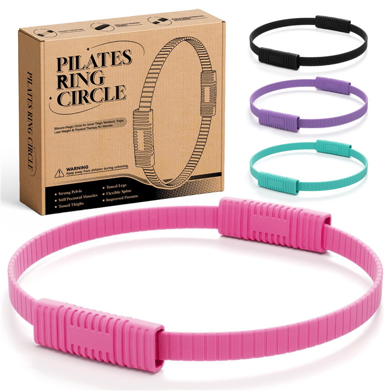 環境に優しいダブルハンドルシリコンヨガリングマジックサークル - Pilates Ring Magic のレビューと価格